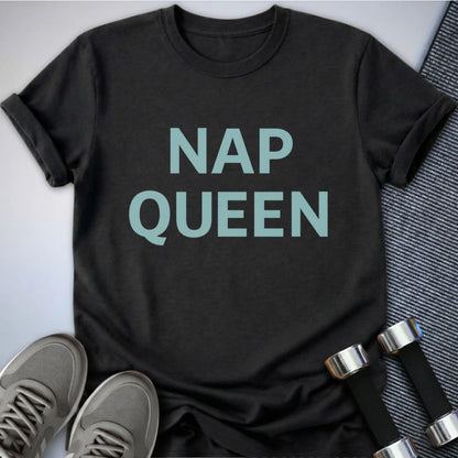 Printify T-Shirt Dark Grey Heather / S Nap Queen T-Shirt