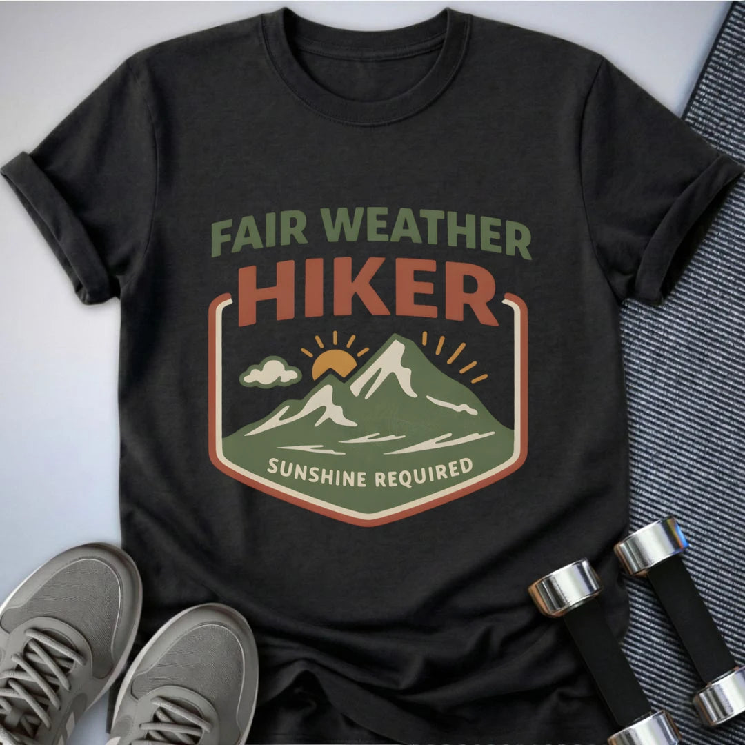Printify T-Shirt Dark Grey Heather / S Fair Weather Hiker T-Shirt