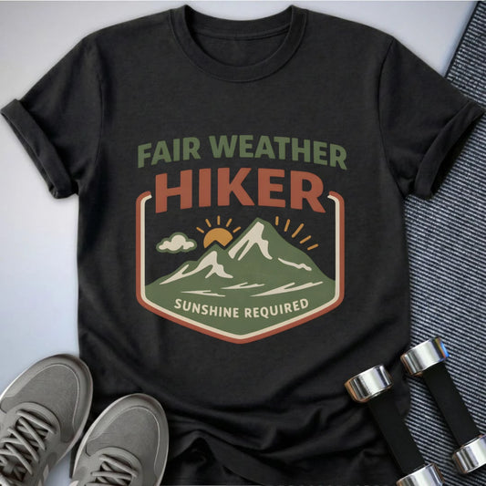 Printify T-Shirt Dark Grey Heather / S Fair Weather Hiker T-Shirt