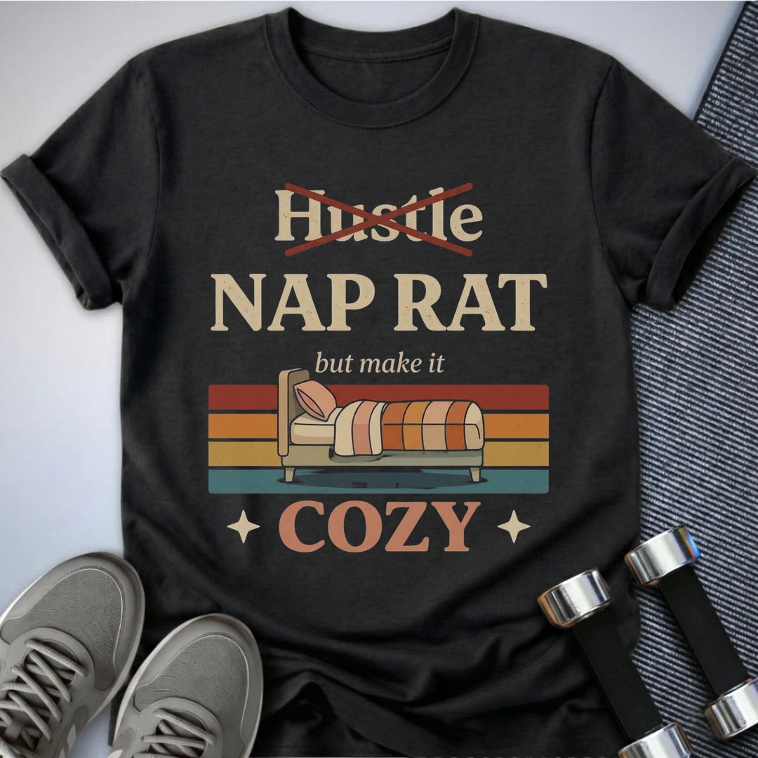 Printify T-Shirt Dark Grey Heather / S Nap Rat T-Shirt