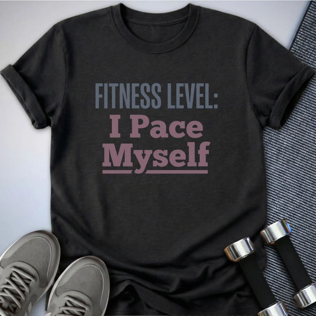 Printify T-Shirt Dark Grey Heather / S I Pace Myself T-Shirt