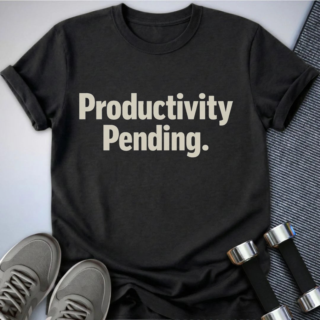 Printify T-Shirt Dark Grey Heather / S Productivity Pending T-Shirt