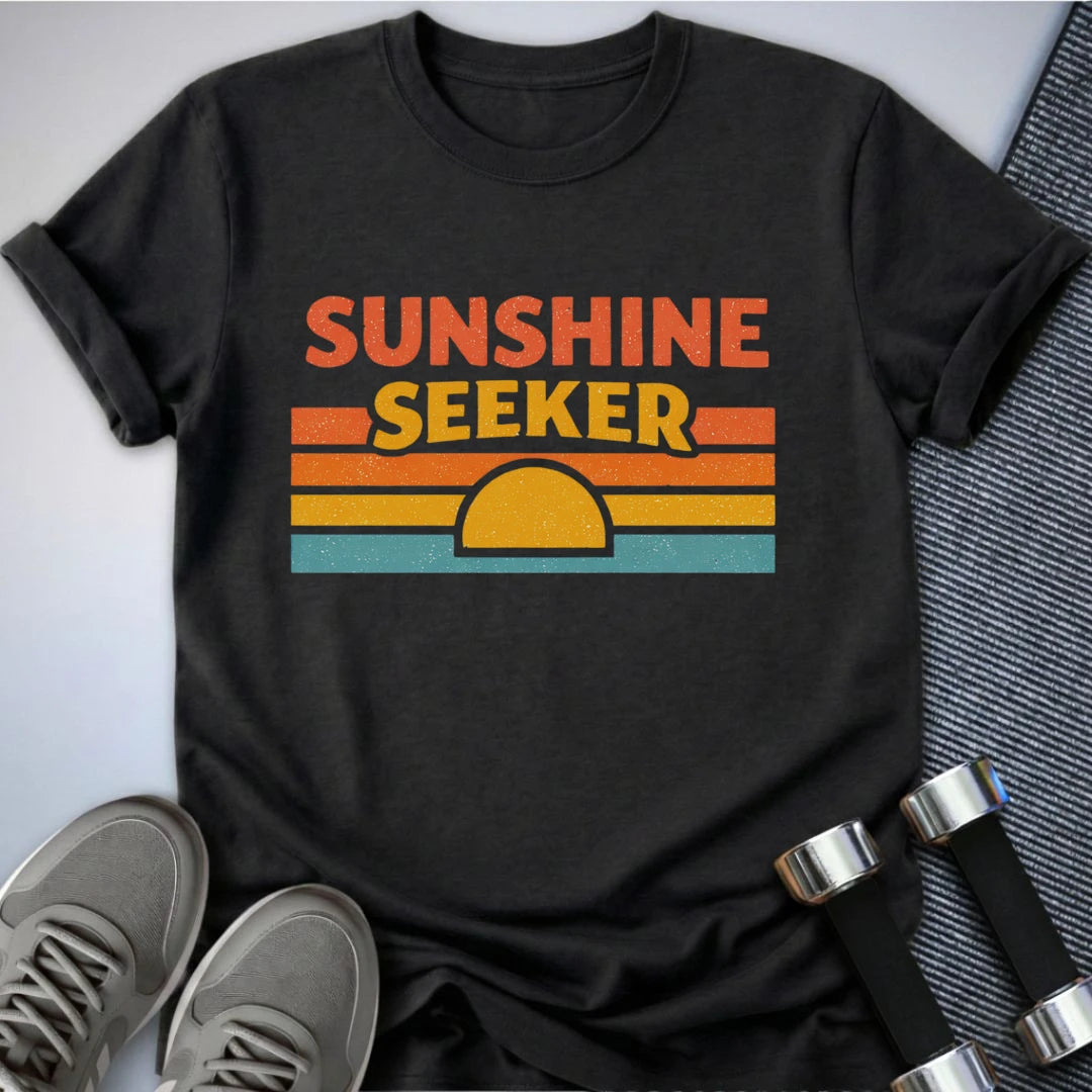 Printify T-Shirt Dark Grey Heather / S Sunshine Seeker T-Shirt