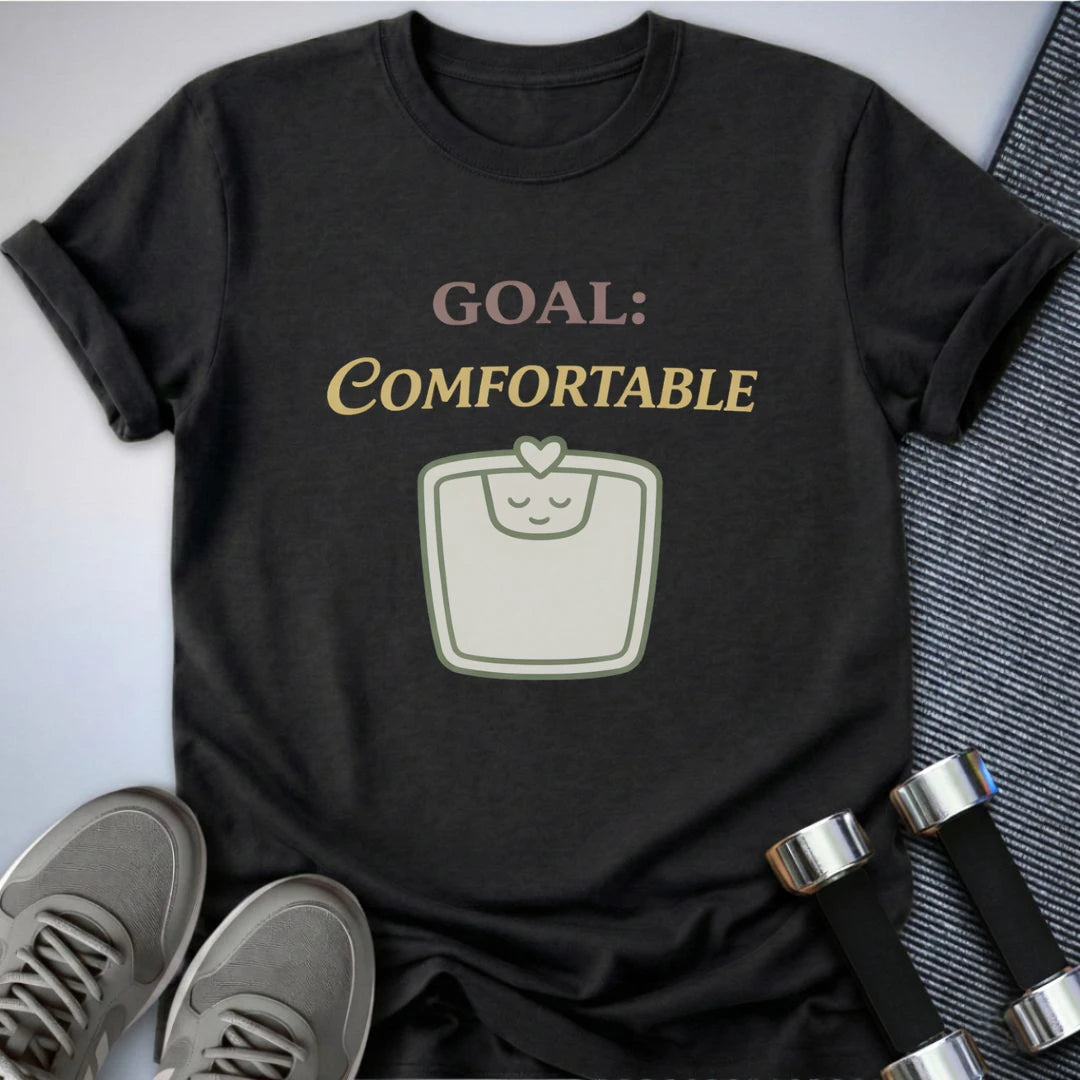 Printify T-Shirt Dark Grey Heather / S Comfortable Goals T-Shirt
