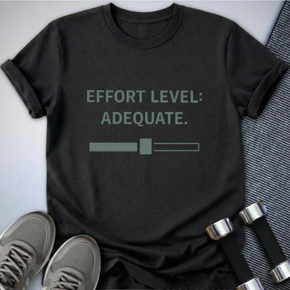 Printify T-Shirt Dark Grey Heather / S Just Adequate T-Shirt