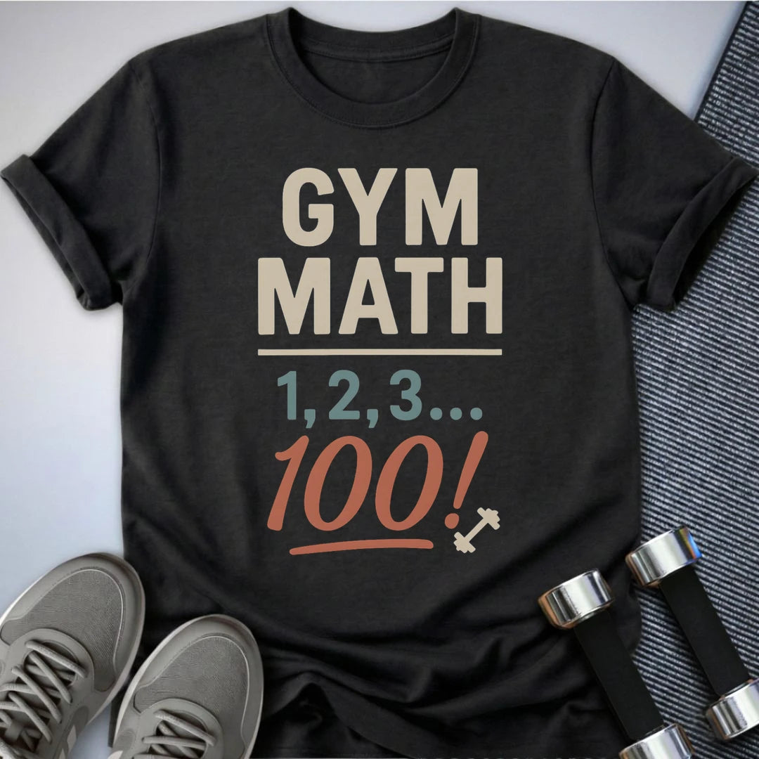 Printify T-Shirt Dark Grey Heather / S Gym Math T-Shirt