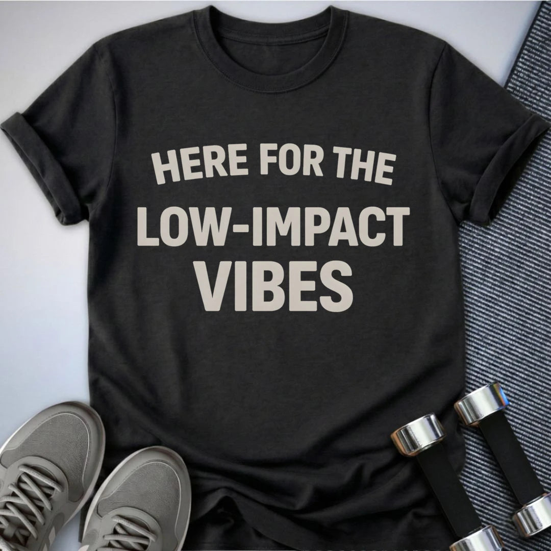 Printify T-Shirt Dark Grey Heather / S Low Impact Vibes T-Shirt
