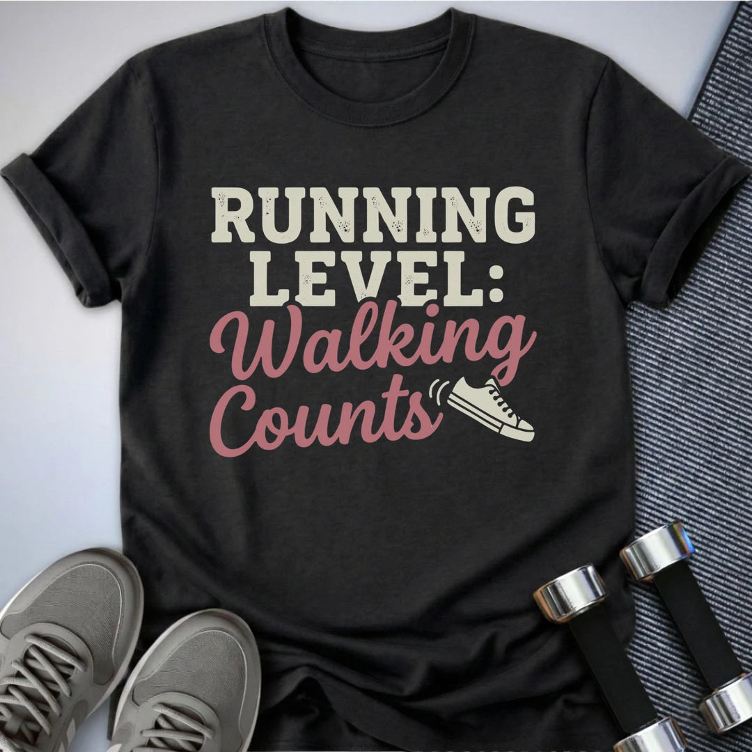 Printify T-Shirt Dark Grey Heather / S Running Level: T-Shirt