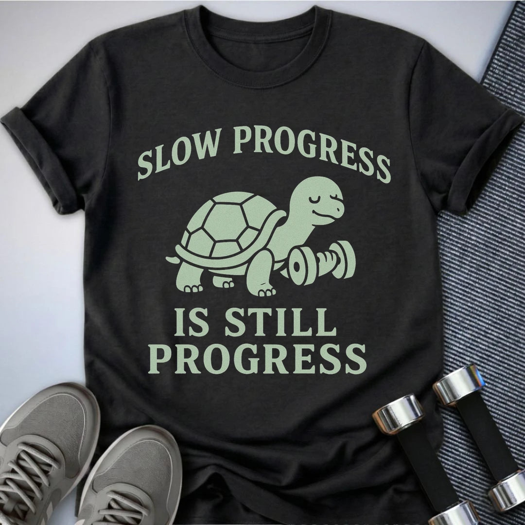 Printify T-Shirt Dark Grey Heather / S Progress is Progress - T-Shirt
