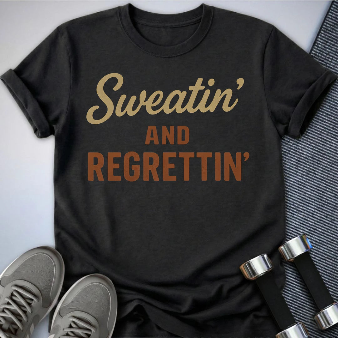 Printify T-Shirt Dark Grey Heather / S Sweatin T-Shirt
