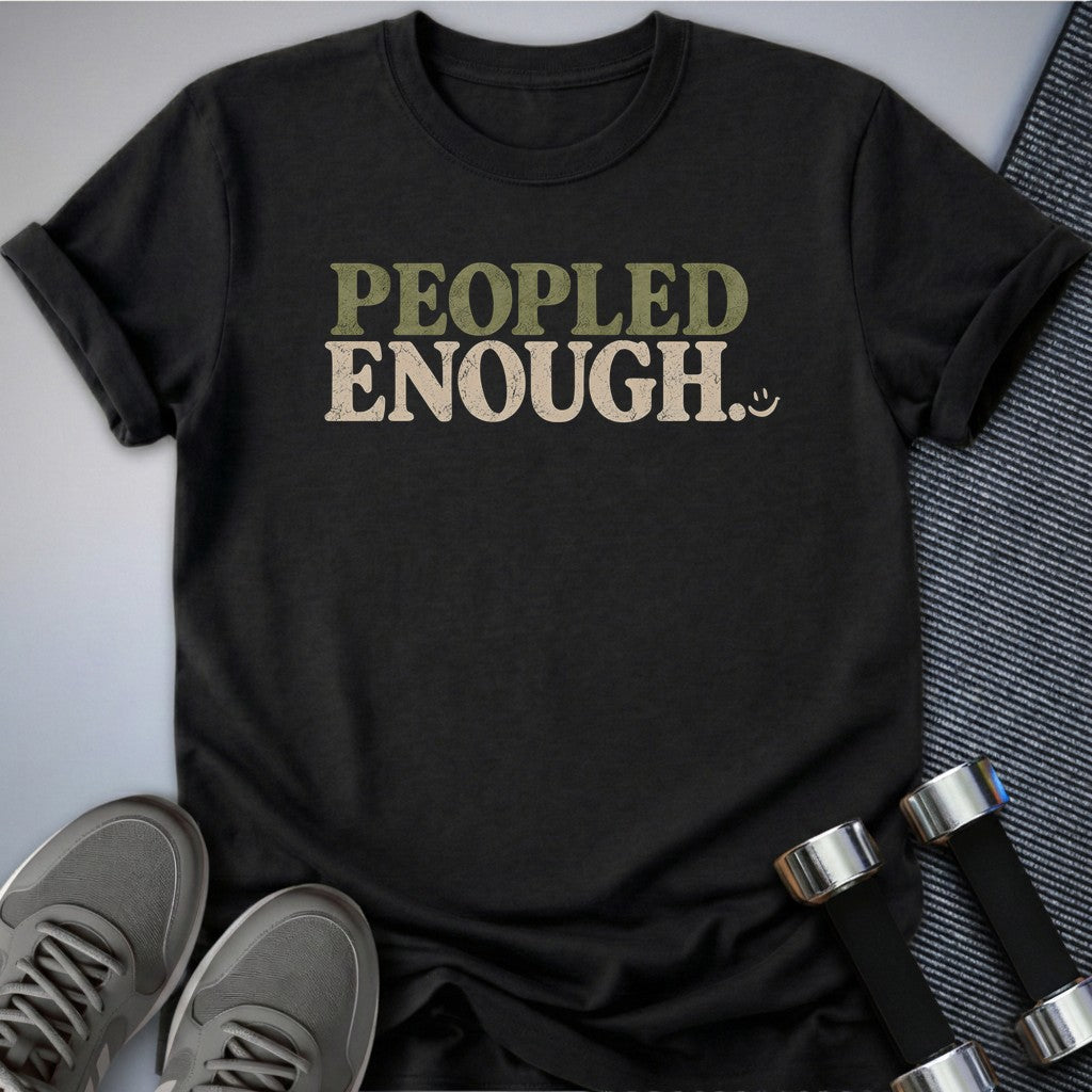 Printify T-Shirt Dark Grey Heather / S Peopled Enough T-Shirt