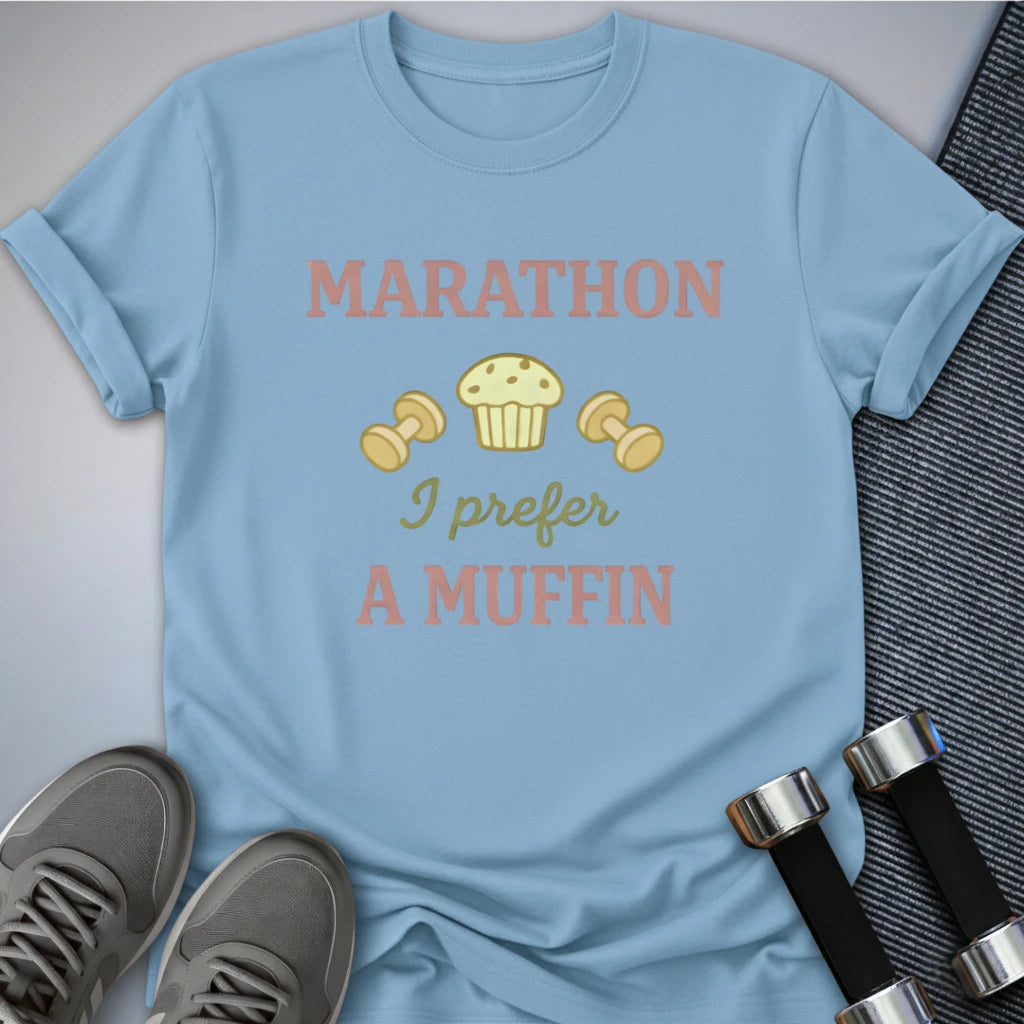 Printify T-Shirt Baby Blue / S Marathon or Muffin T-Shirt