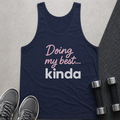 Printify Tank Top XS / Navy Doing My Best - Tank Top