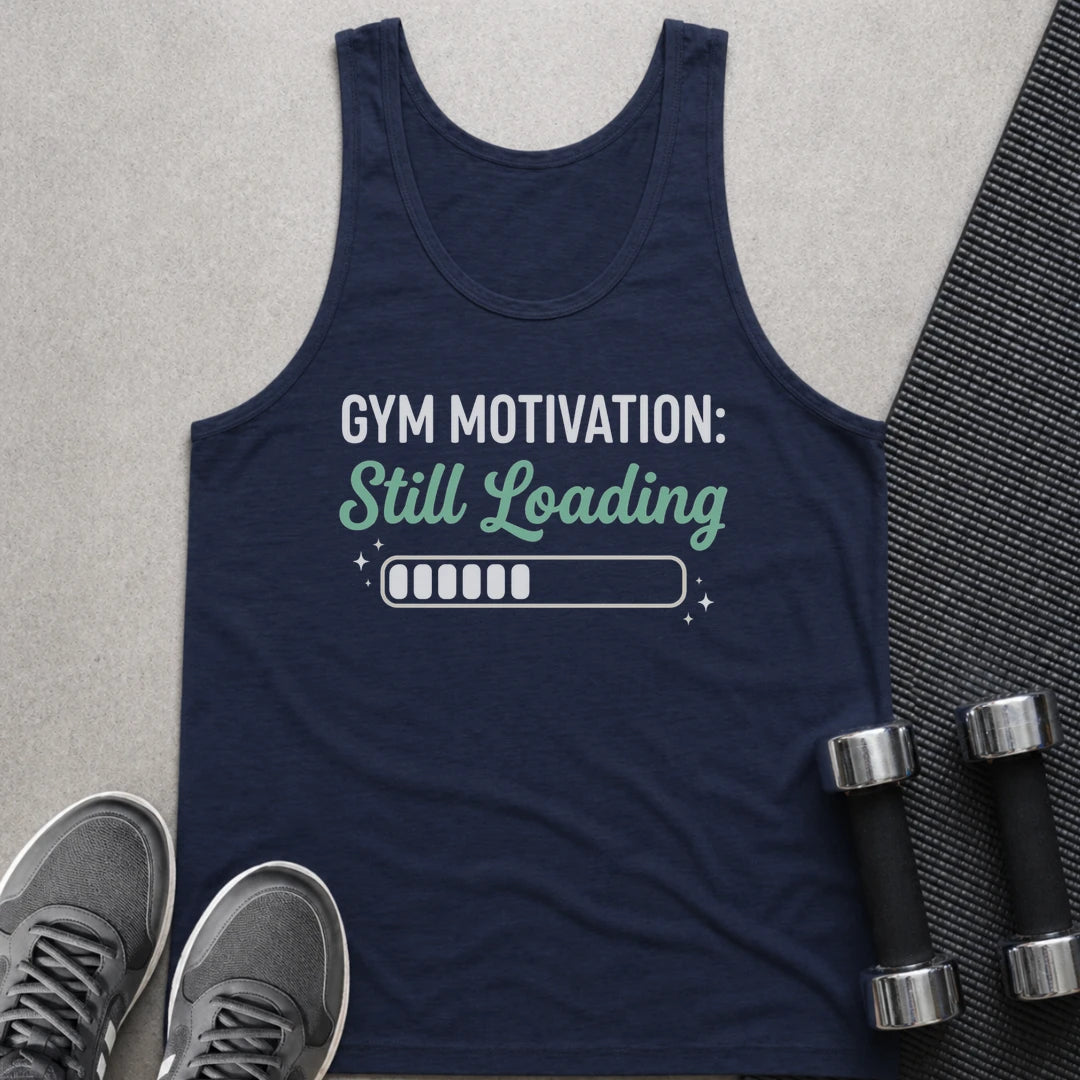 Printify Tank Top XS / Navy Gym Motivation - Tank Top