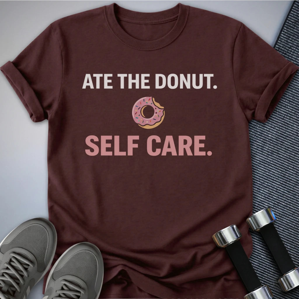 Printify T-Shirt S / Maroon Ate The Donut T-Shirt