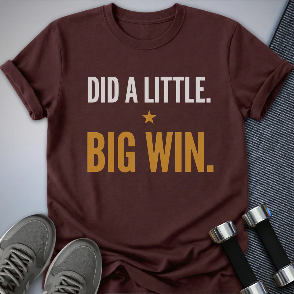 Printify T-Shirt Maroon / S Big Win T-Shirt