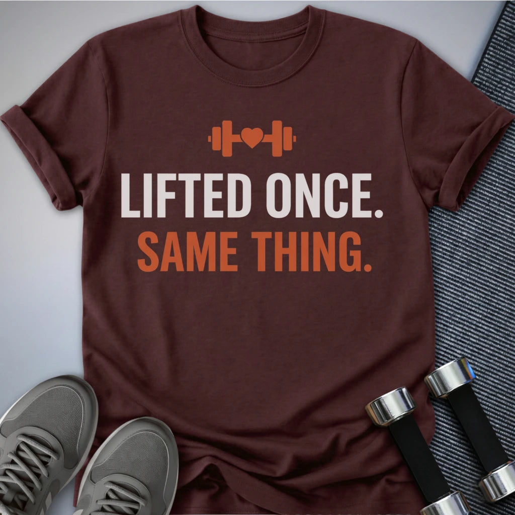 Printify T-Shirt Maroon / S Lifted Once T-Shirt
