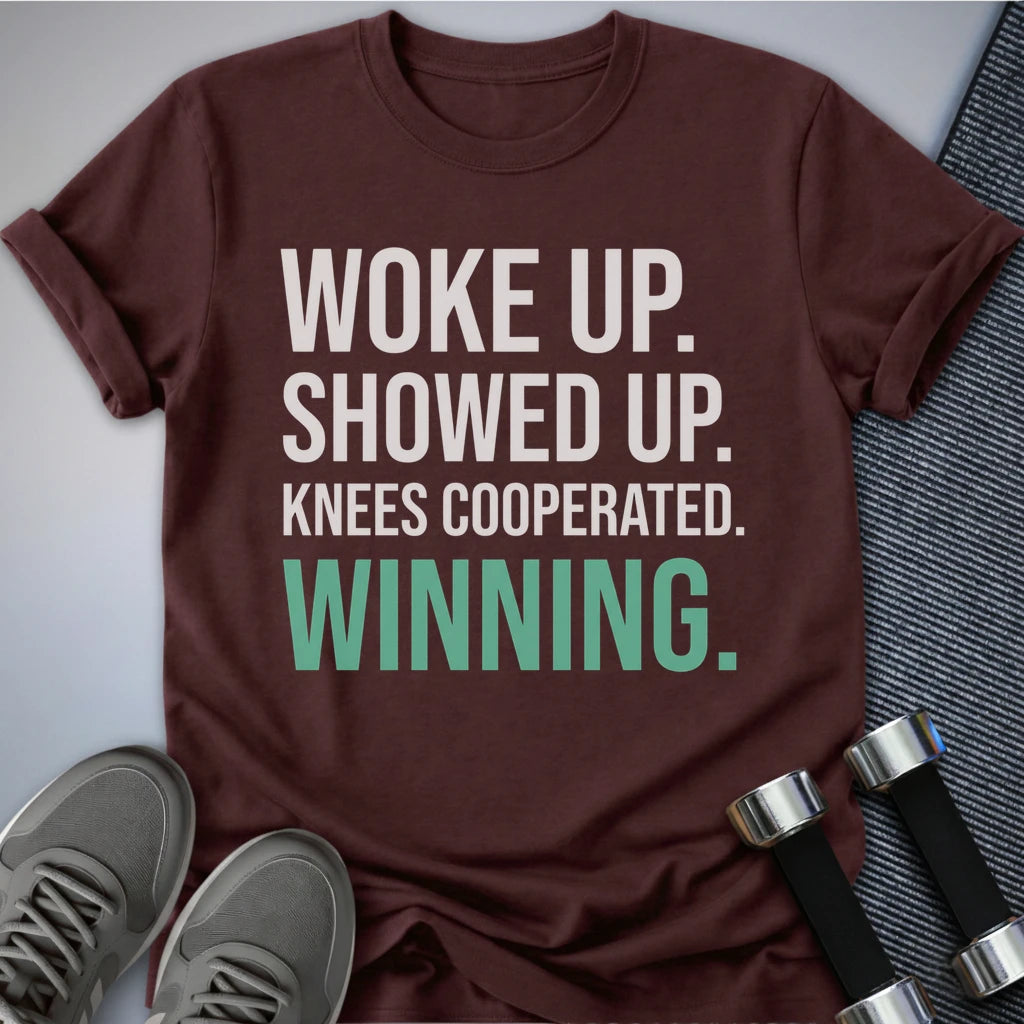 Printify T-Shirt S / Maroon Knees Cooperated T-Shirt