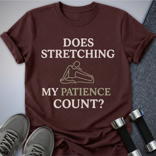 Printify T-Shirt Maroon / S Counting Patience T-Shirt