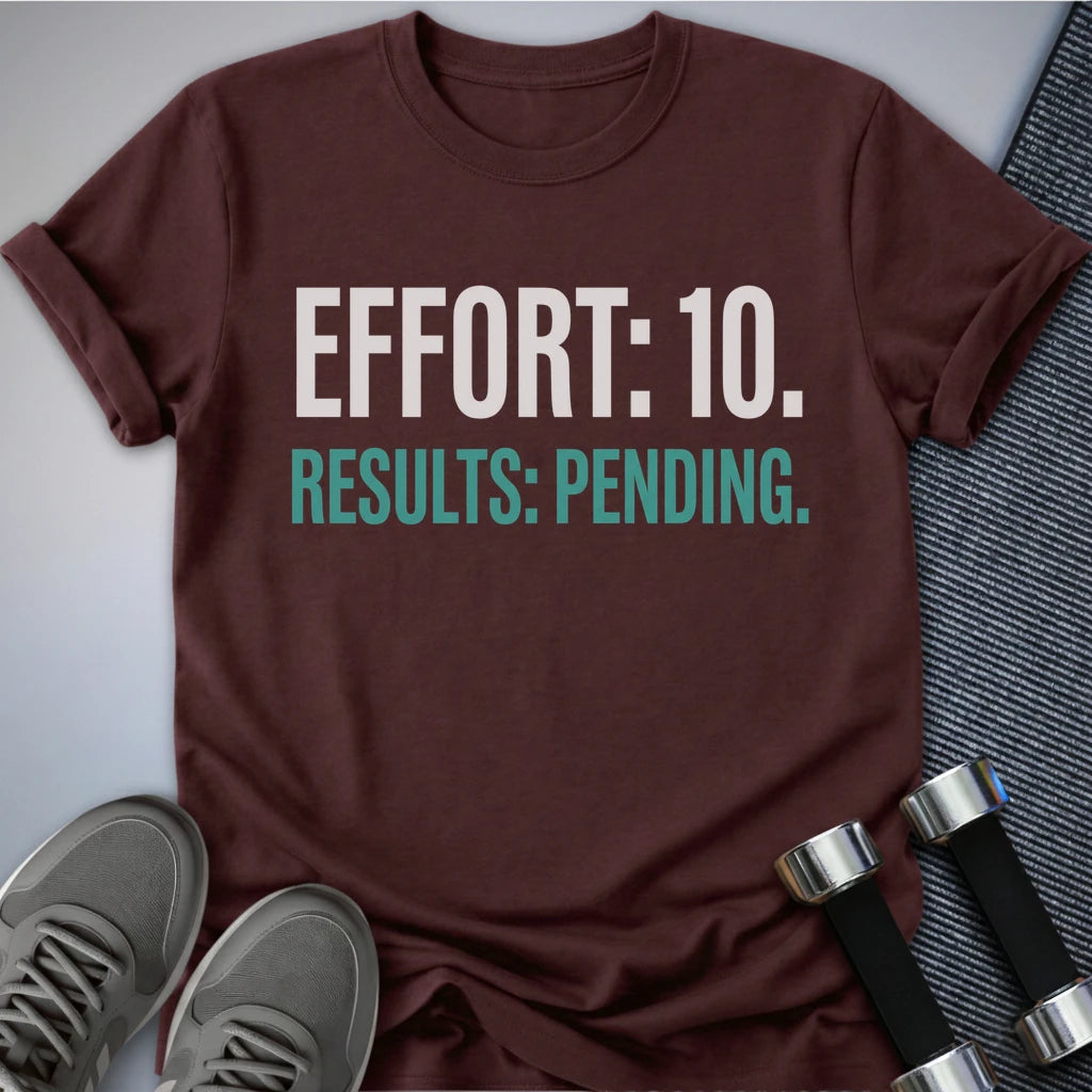 Printify T-Shirt S / Maroon Results Pending T-Shirt