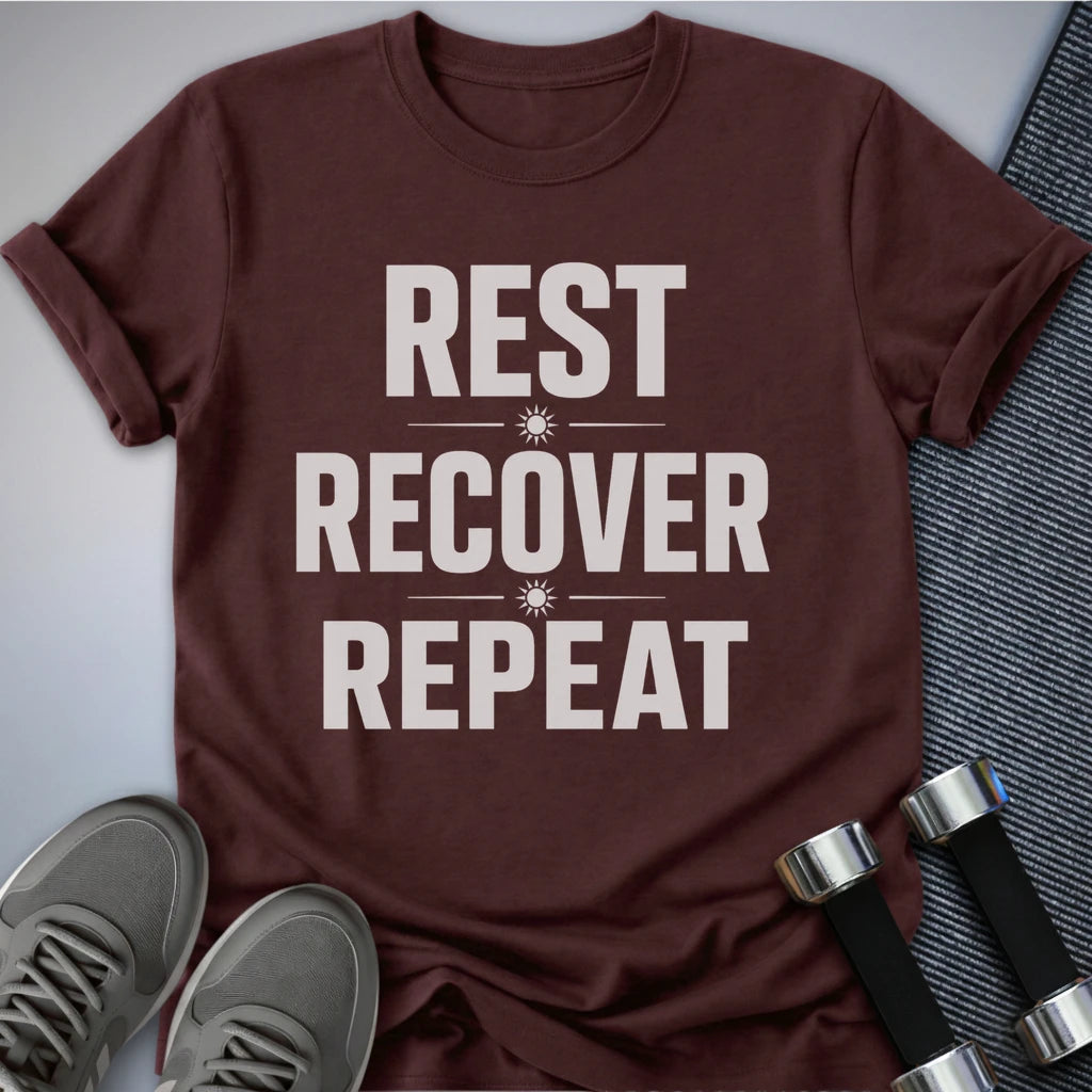 Printify T-Shirt XS / Maroon Recover & Repeat T-Shirt