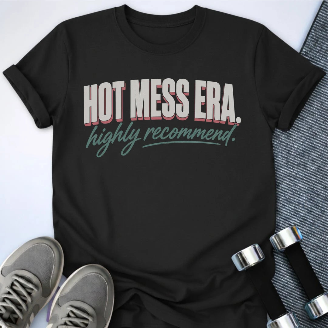 Printify T-Shirt S / Black Hot Mess Era T-Shirt