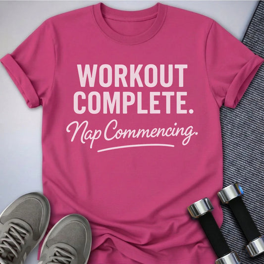 Printify T-Shirt Berry / S Workout Complete T-Shirt