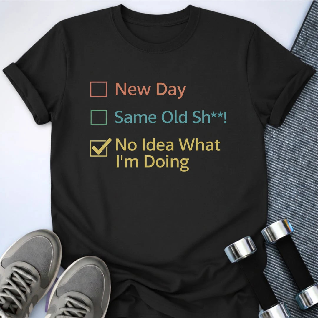 Printify T-Shirt Black / S New Day T-Shirt