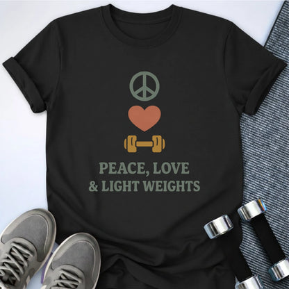 Printify T-Shirt Black / S Love & Light Weights T-Shirt