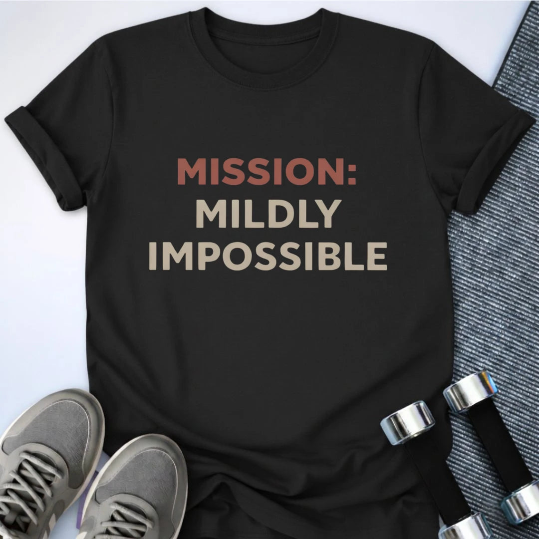 Printify T-Shirt Black / S Mildly Impossible T-Shirt