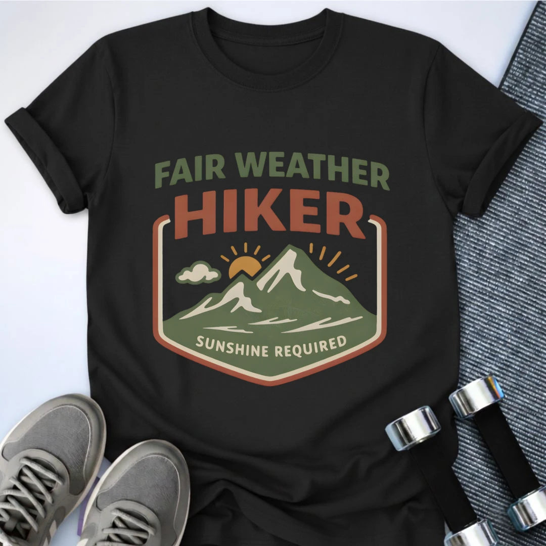 Printify T-Shirt Black / S Fair Weather Hiker T-Shirt