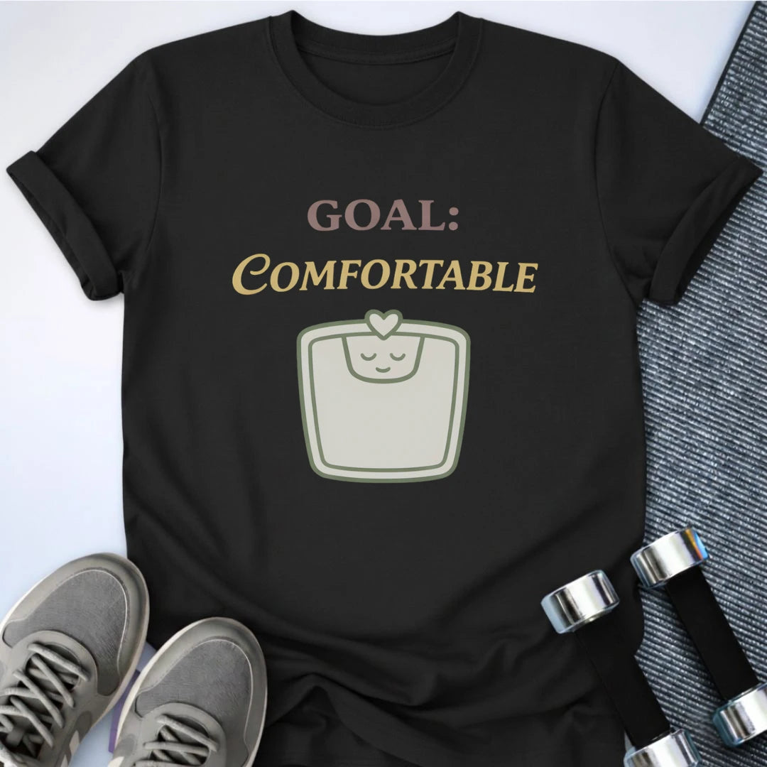 Printify T-Shirt Black / S Comfortable Goals T-Shirt