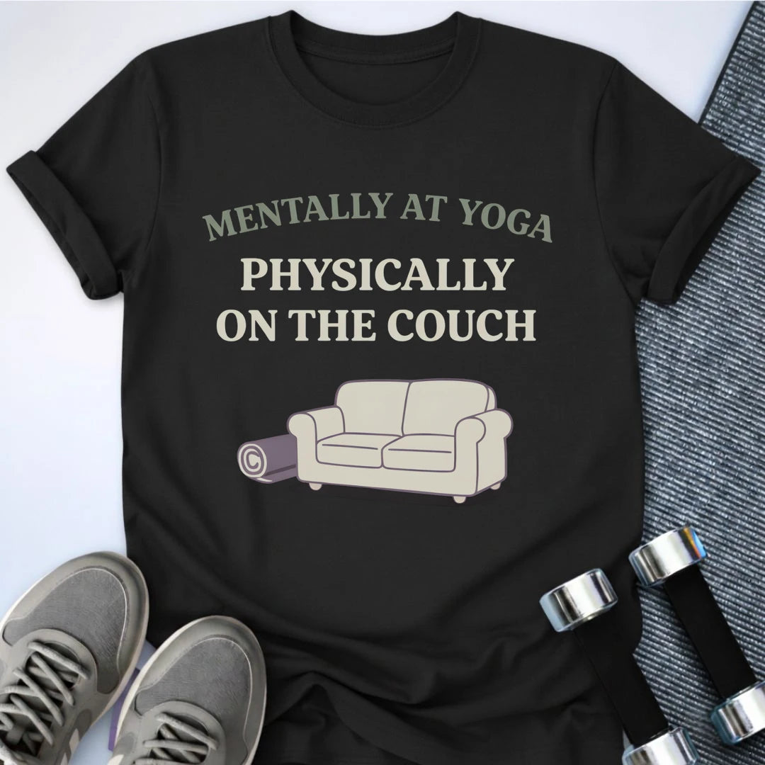Printify T-Shirt Black / S Mentally At Yoga T-Shirt