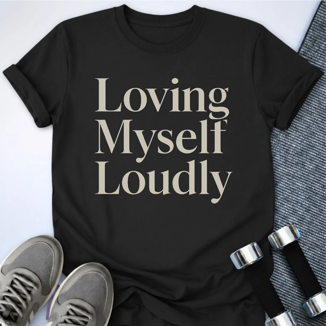 Printify T-Shirt Black / S Loving Me First T-Shirt
