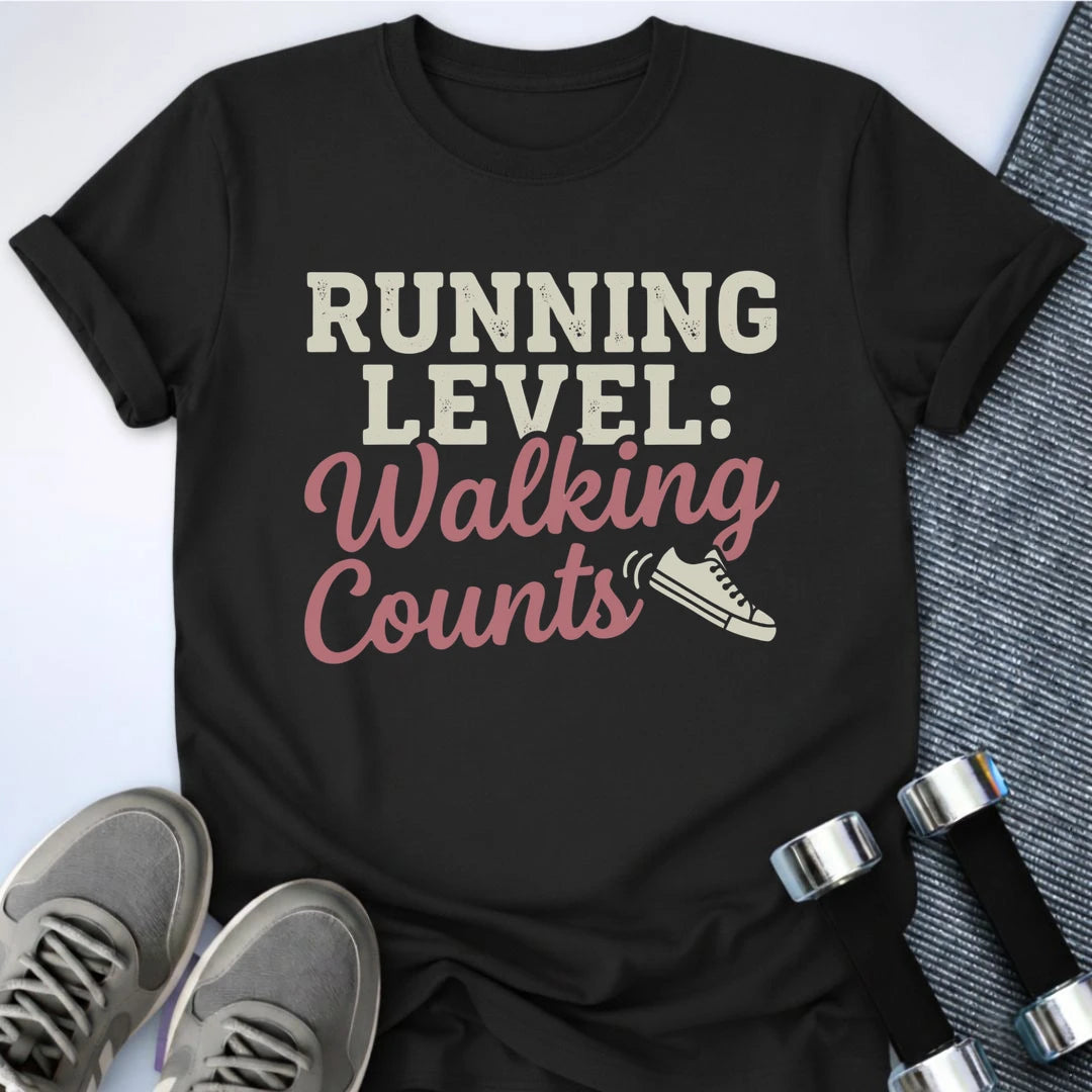 Printify T-Shirt Black / S Running Level: T-Shirt
