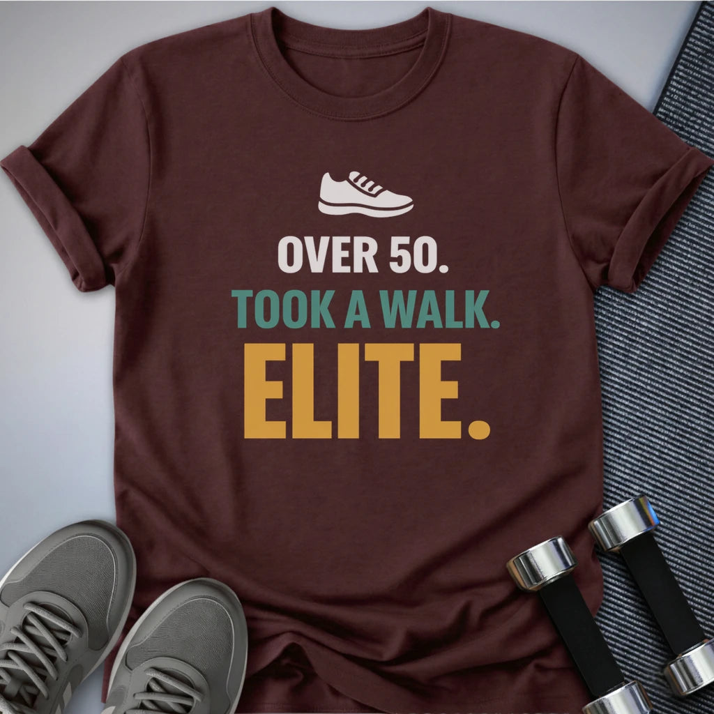 Printify T-Shirt Maroon / S Elite Walker T-Shirt