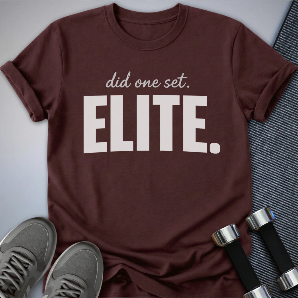 Printify T-Shirt Maroon / S Did One Set T-Shirt