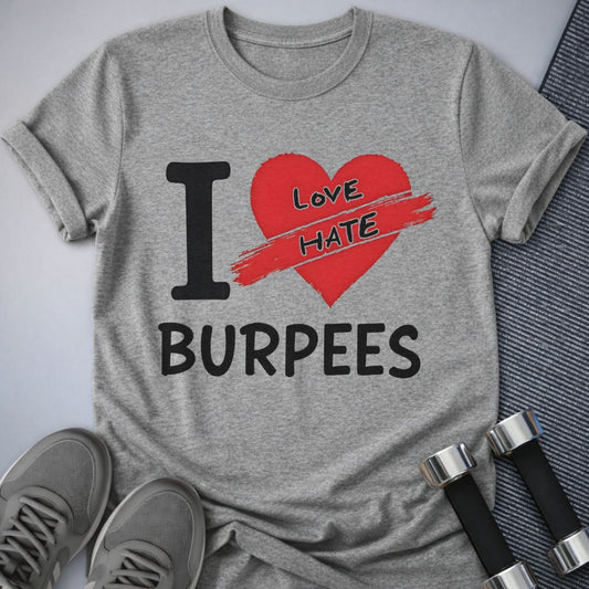Printify T-Shirt Athletic Heather / S Burpee Hate T-Shirt