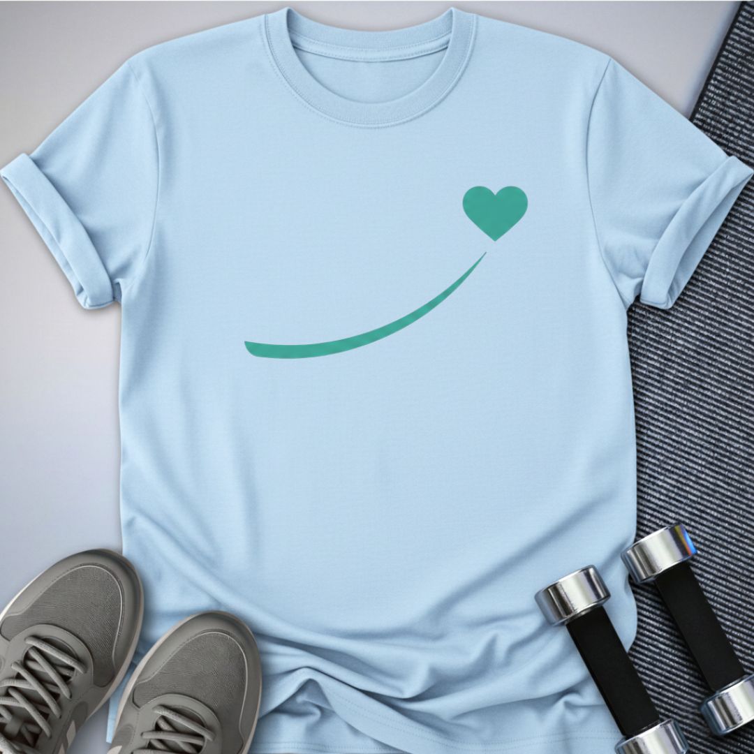 Printify T-Shirt S / Baby Blue Blissful Smile T-Shirt