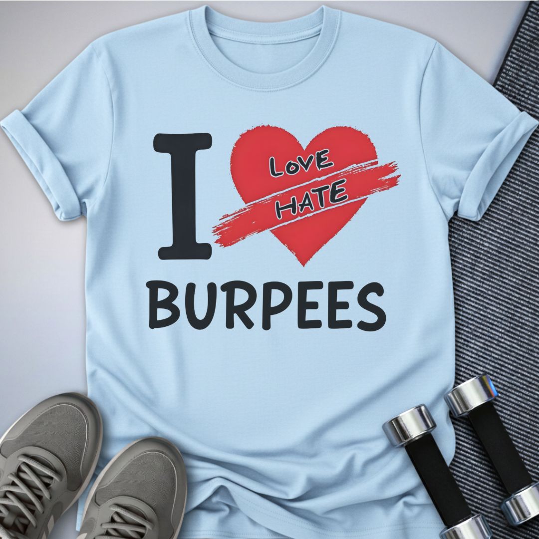 Printify T-Shirt Light Blue / S Burpee Hate T-Shirt