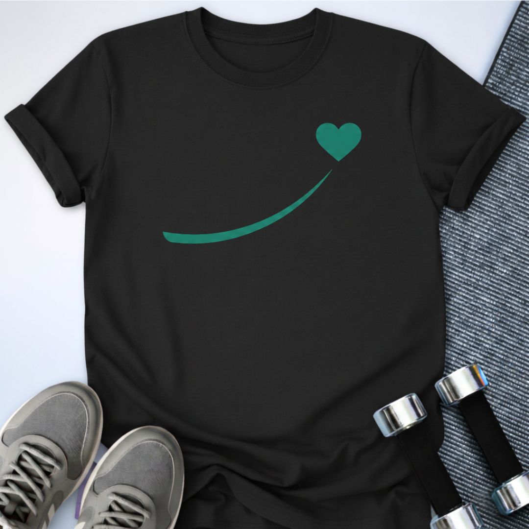 Printify T-Shirt S / Black Blissful Smile T-Shirt