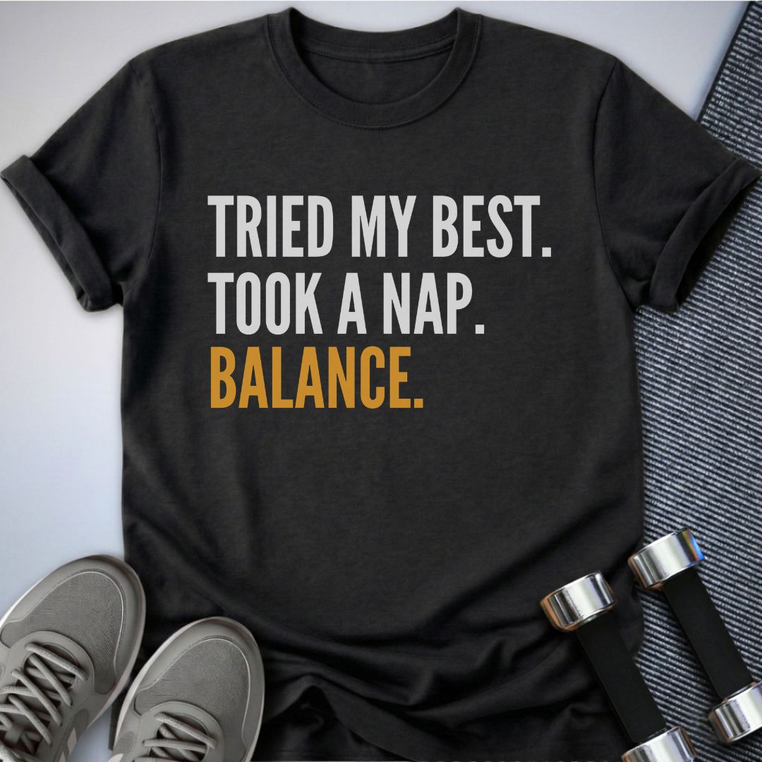 Printify T-Shirt S / Dark Grey Heather Took A Nap T-Shirt