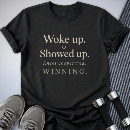 Printify T-Shirt S / Dark Grey Heather Knees Winning Soft T-Shirt