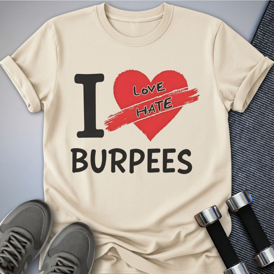 Printify T-Shirt Natural / S Burpee Hate T-Shirt