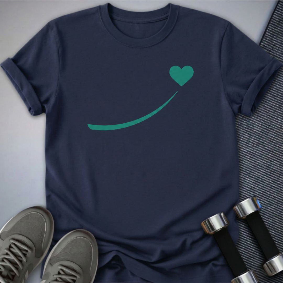 Printify T-Shirt S / Navy Blissful Smile T-Shirt