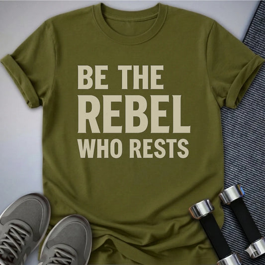 Printify T-Shirt Olive / S Rest Rebel T-Shirt