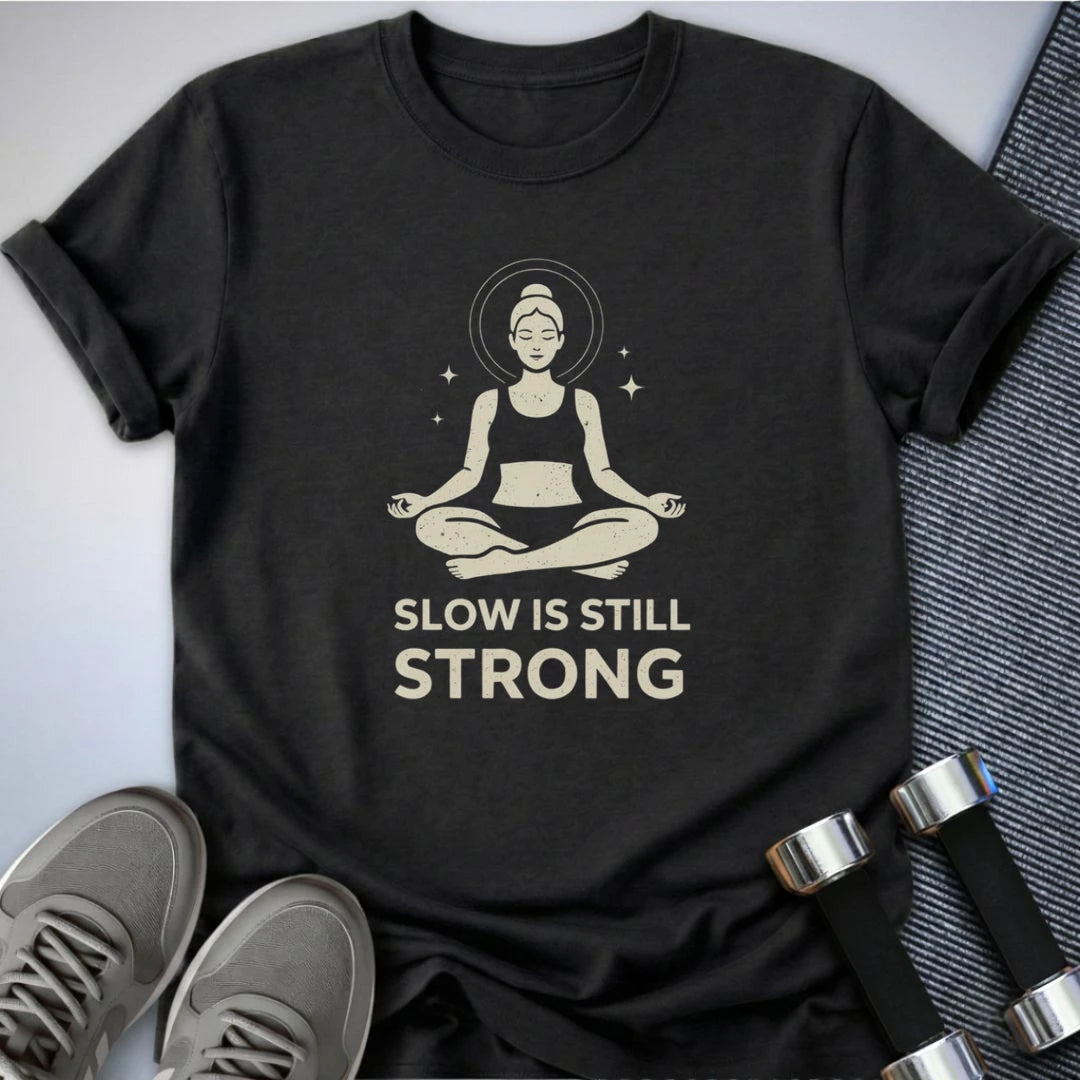 Printify T-Shirt Dark Grey Heather / S Slow Is Strong T-Shirt