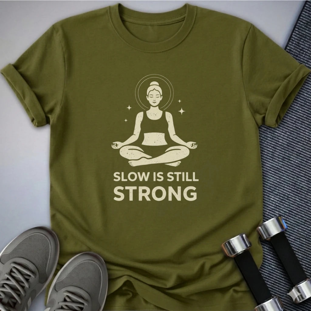 Printify T-Shirt Olive / S Slow Is Strong T-Shirt