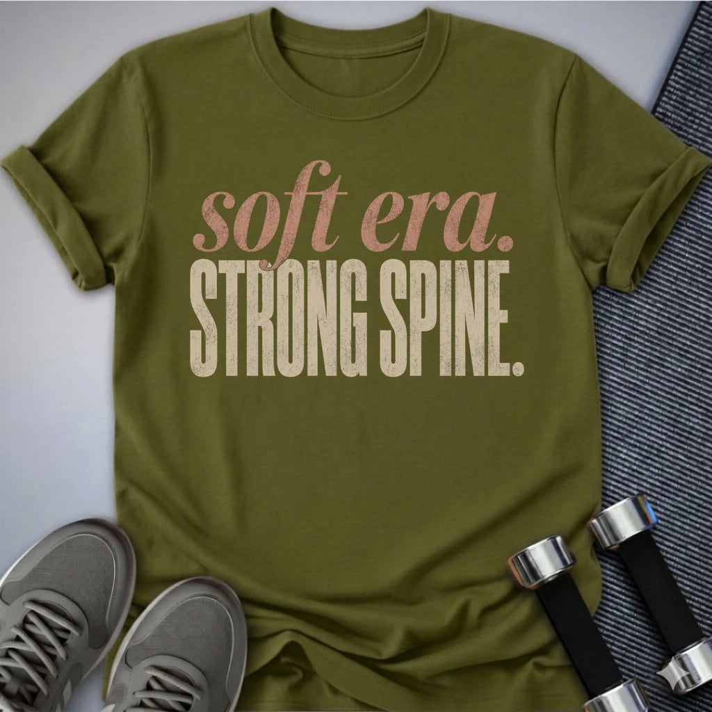 Printify T-Shirt S / Olive Strong Spine T-Shirt