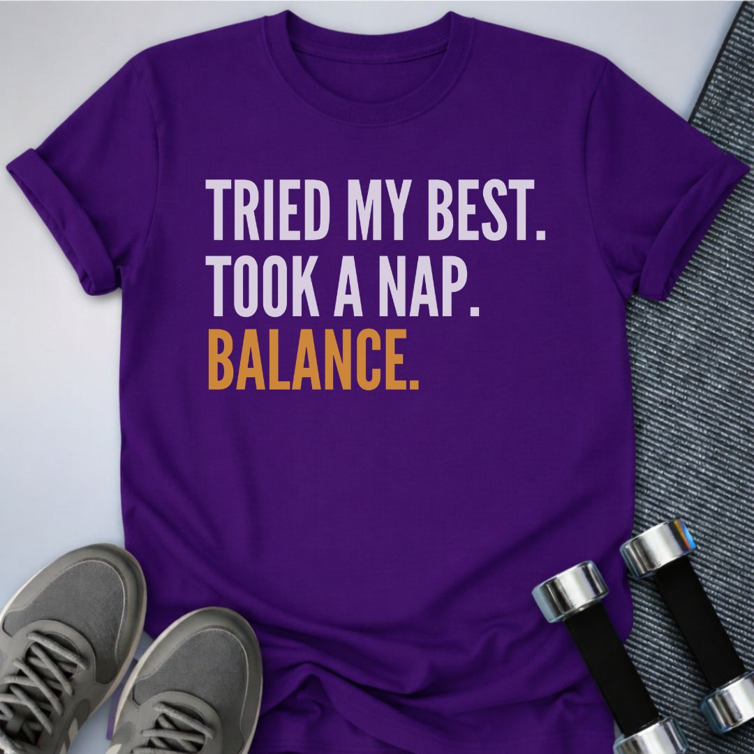 Printify T-Shirt S / Team Purple Took A Nap T-Shirt